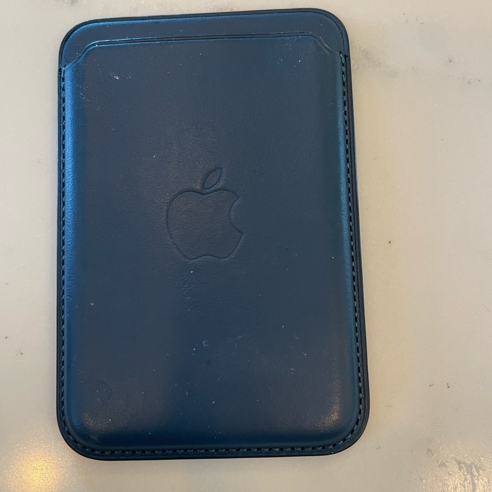 Blue MagSafe Apple Wallet